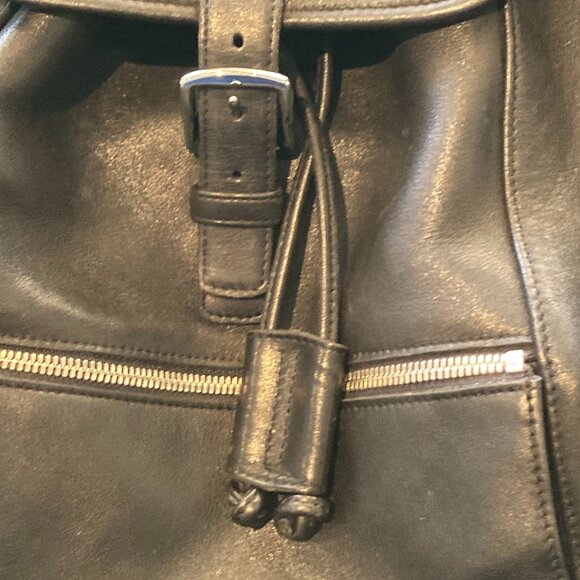 VINTAGE | Large Coach 5408 Black Leather Travel Backpack | Made in 2000 - Picture 3 of 12